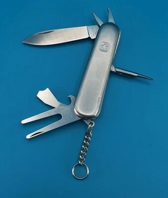 ¡Navaja suiza Wenger Golf Pro de acero inoxidable! RARO! *ACADEMIA PETRÓLEO* Foto 1 de 4