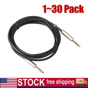 6 Fuß GERÄUSCHLOS E-Gitarre Bass Kabel Pedal AMP Kabel 1/4" USA KEYBOARD - Bild 1 von 15