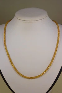 SAPHIR Kette Collier gelb 58,60ct. Classic Heilstein Schmuck Edelstein Halskette - Bild 1 von 4