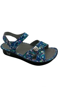 Alegria Leather Adjustable Backstrap Sandals Lula WelcmBckBlotter - Picture 1 of 3