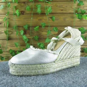 Castaner Women's Platform Silver Fabric Pump 39M Gently Used 2025 - Picture 1 of 6