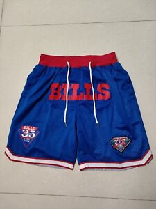 Men's Buffalo Bills Football Basketball Pants Pockets stitched Shorts