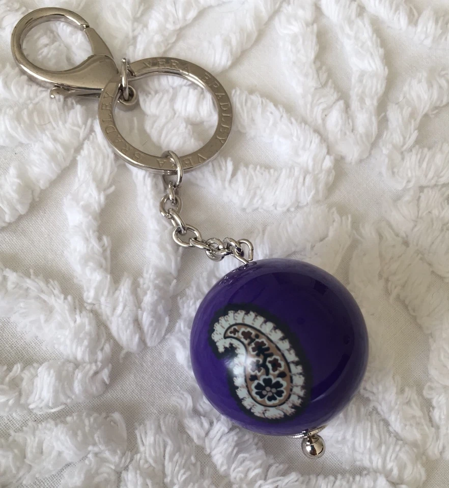 Vera Bradley Have a Ball Keychain in Retired Simply Violet - Image 1 of 3