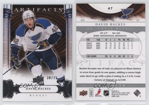 2009-10 Upper Deck Artifacts Silver /75 David Backes #47