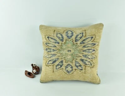 Kilim Pillow Cover 18x18 Rug Pillow Decorative Cushion Vintage Pillow  A2824 - Image 1 of 4