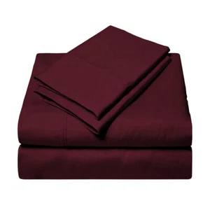 1000TC Egyptian Cotton 8" Deep Pocket Fitted Sheet + Pillow Cases solid Color - Picture 1 of 21