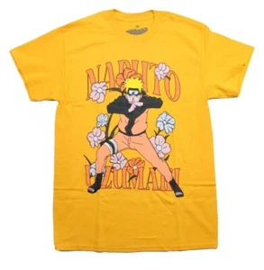 Nueva Camiseta Naruto Shippuden Adulto - Uzumaki Sombra Clon Signo Entre Flores 2X - Imagen 1 de 1
