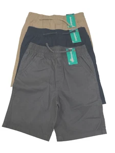Garanimals Toddler Boy Woven Shorts, 3 Pack, Charcoal Gray, Blue, Brown, 5T - Picture 1 of 2