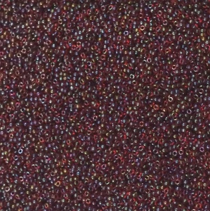 20 grams GARNET AB TRANSPARENT MIYUKI GLASS SEED BEADS SIZE 11/2mm COL NO 9367 - Picture 1 of 3