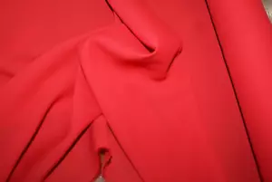 2.5m Lots - RED Light Weight Crepe Georgette Fabric, 112cm Wide - Foto 1 di 3