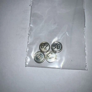 LEGO Chrome Gold Coins 10,20,30,40 Pirate Treasure Bag Used - Picture 1 of 3
