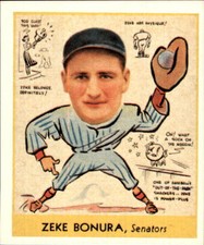1938 Goudey Heads-Up '85 Reprints Baseball Card #276 Zeke Bonura
