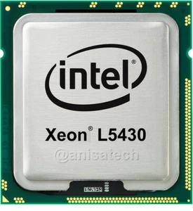 Intel Xeon L5430  Quad Core 2.66GHz 12MB L2 Cache LGA771 50W CPU Processor SLBBQ - Picture 1 of 3