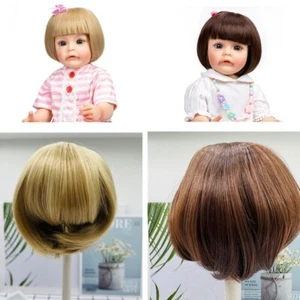 Peluca de pelo de muñeca Reborn se adapta a muñecas de silicona de 18-22 pulgadas accesorio de muñeca de pelo corto hágalo usted mismo - Imagen 1 de 9