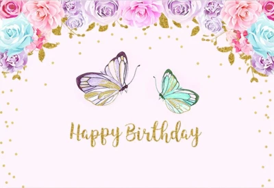 16TH 18TH 21ST 30TH 40TH 50TH 60TH 70TH ANY AGE BUTTERFLY PINK BIRTHDAY PARTY - Image 1 of 3