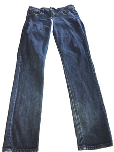 Abercrombie Fitch Women's Skinny Jeans Dark Denim Cotton Stretch Size 5 Short - Picture 1 of 4