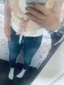 Zara Jeans Hose Skinny Top Destroyed - Bild 1 von 9