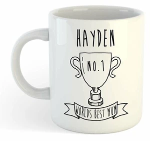 Hayden - Mundo Best Mum Trofeo Taza - Para Mothers Día Regalo,Personalizado,Name - Imagen 1 de 1