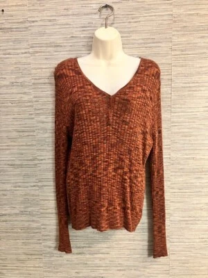 Suéter acanalado cuello en V multicolor NORTON STUDIO - Talla L Foto 1 de 4