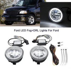 Lightning LED Driving Fog Lights+DRL Daytime Running Lamp For 2001-03 Ford F-150 - Foto 1 di 9