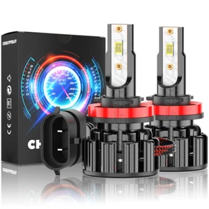 CHUSYYRAY H11 H8 H9 LED Headlight Low Beam Bulbs 4000LM 6500K Xenon White 2Pcs - Picture 1 of 12