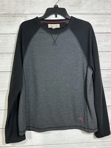 Tommy Bahama Herren Langarm Freizeit Pullover grau schwarz, roter Besatz Large - Bild 1 von 6