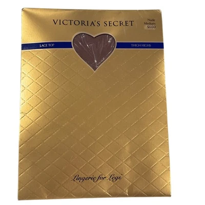 Lencería para piernas Victoria's Secret Top de encaje hasta los muslos desnuda mediana Foto 1 de 3