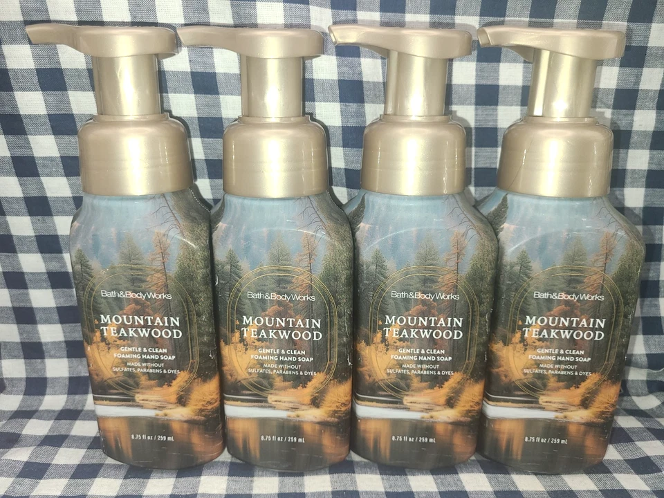 4-Pack NEW Mountain Teakwood Foaming Hand Soap 8.75 oz Bath & Body Works - Image 1 of 1