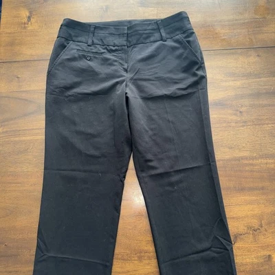 Larry Levine womens black trouser pants 14 Wide Waist Band Straight Leg Pockets - Image 1 of 4