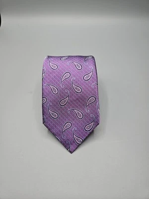  Corbata de seda JZ Richards Boulder hecha a mano púrpura cachemira  Foto 1 de 4