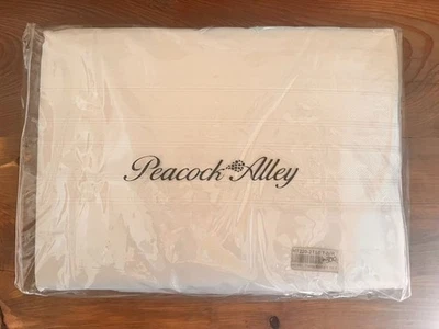 Juego de sábanas dobles Peacock Alley marfil 100 % algodón satén ropa de cama Portugal Nuevo en paquete Foto 1 de 3