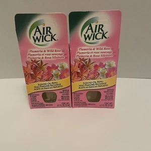 Air Wick Scented Oil Air Freshener Refills Plumeria & Wild Rose 2/0.71 fl oz - Picture 1 of 4