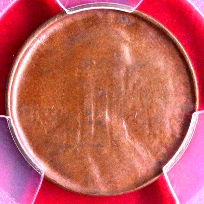 BROCKAGE STRUCK THROUGH CAPPED DIE COPPER LINCOLN MEMORIAL CENT! PCGS MS-63 BN - Image 1 of 4