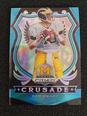 TOM BRADY 2020 PRIZM DRAFT PICKS CRUSADES CAROLINA BLUE PRIZM /30 - Image 1 of 2