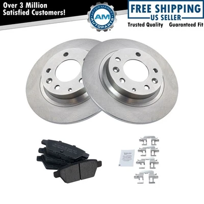 Kit de pastillas de freno traseras metálicas y 2 discos de rotor para Fusion Milan Mazda MKZ Foto 1 de 4