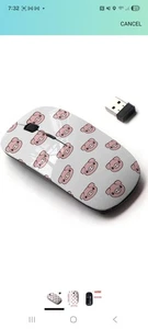 2.4G Slim Portable Computer Mouse with Nano Receiver , pig face - Picture 1 of 1