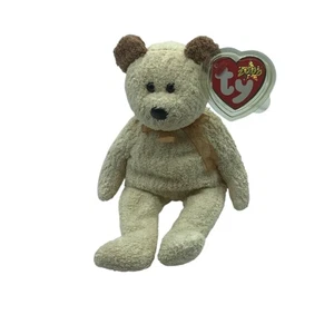 Ty Beanie Baby Huggy Bear 2000 P.E. Pellets Beige Peluche Peluche ETIQUETAS - Imagen 1 de 7
