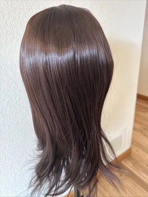 Topper de cabelo ondulado solto Nature peça única clipe em peça de cabelo 20” vermelho/marrom 236 - Imagem 1 de 4