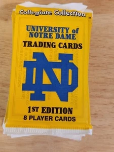 University Of Notre Dame Trading Cards. 1990. Collegiate. 1st Edition. 10 Packs - Picture 1 of 2