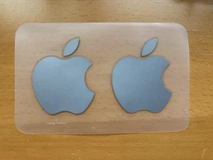 Apple Logo 2 Stickers Genuine Midnight Blue MacBook iPad Bumper Window Decal - Picture 1 of 1