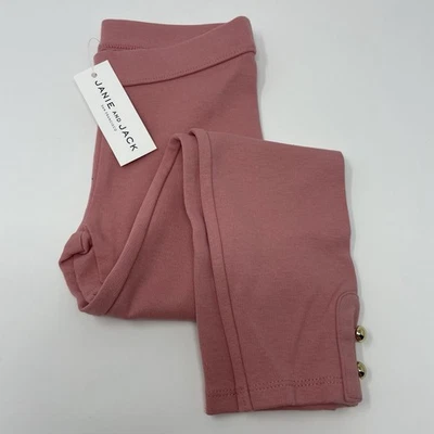 Pantalones JANIE and JACK Rosa Polvorienta Niñas Talla 5 Puño con Botones Ponte Foto 1 de 4