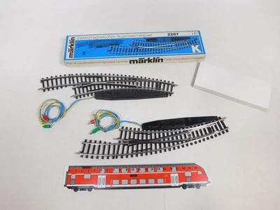 DH821-0.5# Märklin H0 AC 2267 Curved Switch Pair K-Track Tested Mint Box - Image 1 of 3