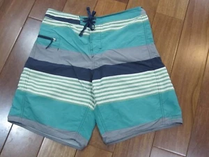 Patagonia Mens Blue Stripe size 32 Zippered Pocket Swim Trunks Board Shorts - Picture 1 of 4