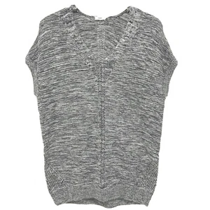 Vince Pullover Pulli Größe S Flügelärmel V-Ausschnitt weiß marineblau Strickoberteil 225 $ - Bild 1 von 7