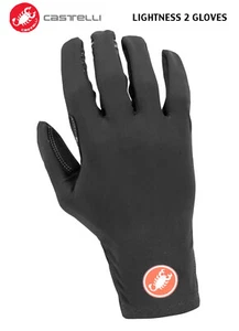 NEW Castelli LIGHTNESS 2 Long Finger Lightweight Cycling Gloves : BLACK Medium - Picture 1 of 5