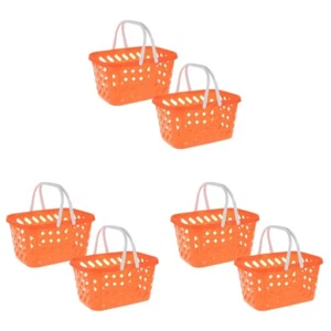 6 Pcs Small Basket Shopping Basket Toy Shopping Baskets Handles - Picture 1 of 12