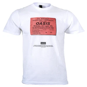 Official Oasis T Shirt Definitely Maybe Ticket Stub New White S M L XL XXL - Picture 1 of 7