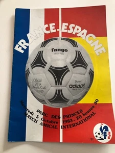 old official program )) FRANCE V SPAIN 1983 - Picture 1 of 1