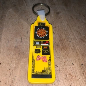 Vintage English Mark Darts Key fob Chain Plastic Yellow Game Retro Design 4” x1” - Picture 1 of 6