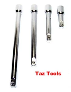 4pc 3/8" Extension Bar 3/8" DR 3", 5", 8", 10" Long Drive Ratchet Scoket Bars - Foto 1 di 2